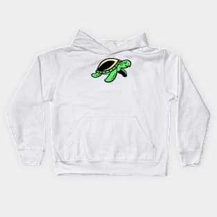 Green Chill Turtle Logo Kids Hoodie